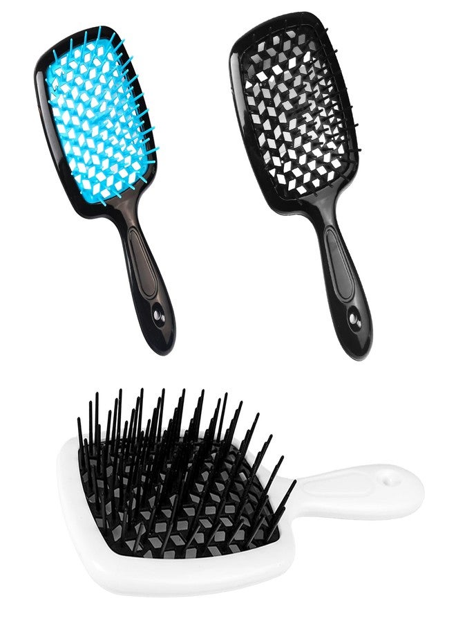 LINYUEARUI 3-Piece Vented Hair Brush - Wet & Dry, Heat-Resistant, Effortless Tangle Removal - For Natural, Curly, Straight, Dry, Damaged Hair - Women & Men - Image 1